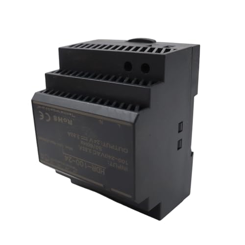 Voyoo DIN Rail Power Supply 24V DC 3.83A 100W DIN Rail Switching Power Supply Transformer for Industrial Automation Devices HDR-100-24