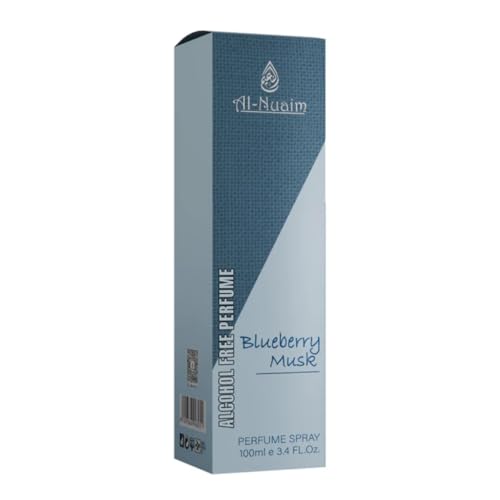Image of AL-NUAIM 100ML BLUEBERRY MUSK PERFUME SPRAY FREE FROM ALCOHOL