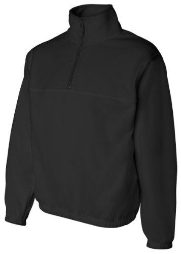 Sierra Pacific Adult Quarter Zip Poly Fleece Pullover, Black, XX-Large