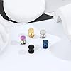 JeryWe 15 Pairs Stainless Steel Stud Earrings for Men Women Barbell Cheater Plugs Screw Stud Earrings Fake Gauges Round Ear Tunnel Set Hypoallergenic Unisex Huggie Pierced Earrings 3/4/5mm #4
