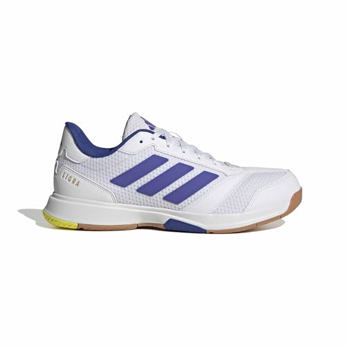 adidas Herren Ligra 8 Mens Indoor Shoes, FTWR White/Solar Purple/semi Lucid Blue, 42 EU – Ansicht 2