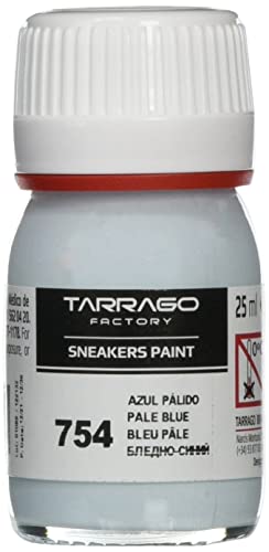 Tarrago Pastellfarbe für Schuhe, Farbe Hellblau 754, 25 ml Flasche, mit Pinsel und Schwamm, für Glattleder, Kunstleder oder Leinwand