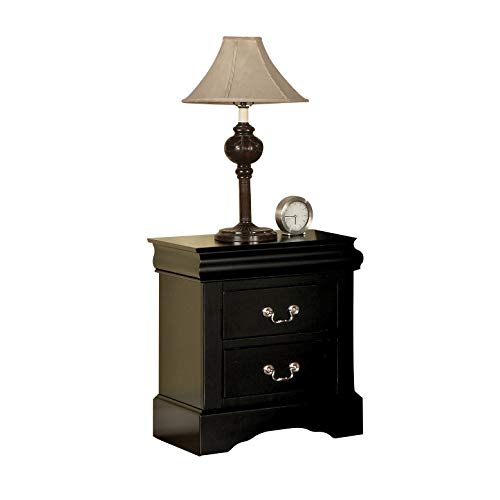Acme 19503 Louis Philippe III Nightstand, Black
