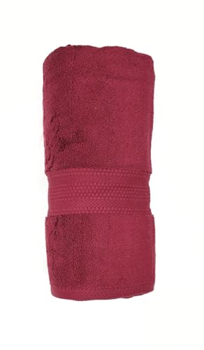 Image of Bombay Dyeing Ultra Large Bath Towel - 650 GSM Extra Soft 100% Cotton, MAHROON (75x150 cm)