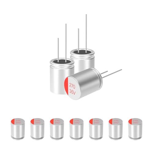 xinud 10-Pack 16V 270uF Solid State Capacitors 6.3x8mm