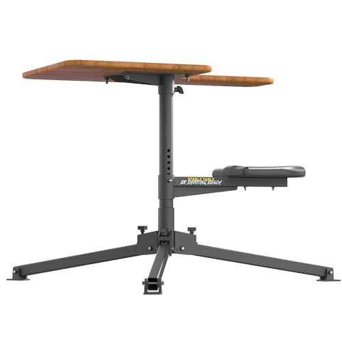 Image of Caldwell Stable Table BR Shooting Bench with 360 Rotation, Leveling Legs, All-Weather Seat for Shooting, Target Practice, Shooting Sports