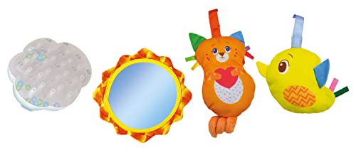 Clementoni Tapis Mes Premières Découvertes Nombreuses Activités Sensorielles Jouets Suspendus Tissu Doux et Plastique Souple 61x82 Cm pour Enfants Dès - vue 5