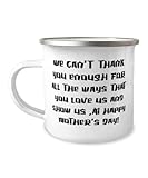 Single mom For Mom, We can't thank you enough for all the ways that you loveÄî!, Fun Single mom 12oz Camper Mug, From Daughter