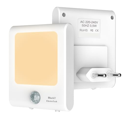 Image of Blackt Electrotech BT81S5 Plug-in Motion Sensor Night Light Warm White- Adjustable Brightness, 3 Modes - Warm White - Ideal for Any Room - Auto /ON /Off (2)