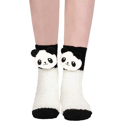 Image of Benefeet Sox Funny Animal Fuzzy Socks for Women Girls - Cute Fluffy Slippers, Cozy Warm Winter Plush Sleeping Socks
