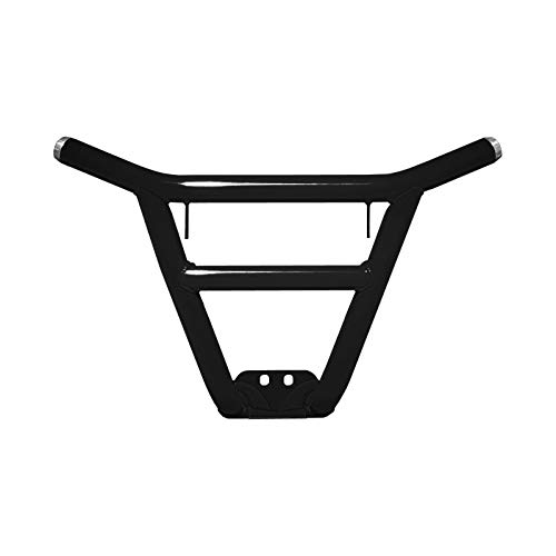 50 Caliber Racing Tube Steel Front Bumper - BLACK Powder Coat Finish with CNC Milled End Caps Fits Polaris RZR XP1000 XP TURBO 2019+ [5374F]
