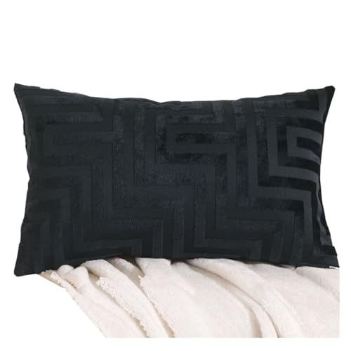 Fundas De Cojín 50x70 Cm Con Cremallera, Funda De Almohada 60x80 Pana Suave Modernas,Funda Cojín Sofá 45 X 45 Fundas Cojines 50x50 Decoracion Para Sofa Cushion Cases ( Color : Carbon Black , Size : 30
