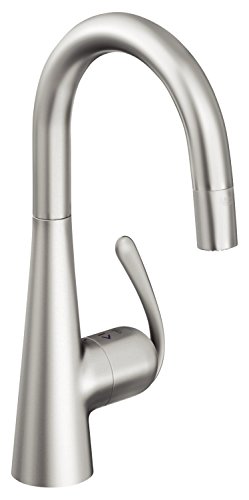 Preisvergleich Produktbild GROHE Zedra Küchenarmatur, RealSteel, herausziehbare Spülbrause 32296SD0