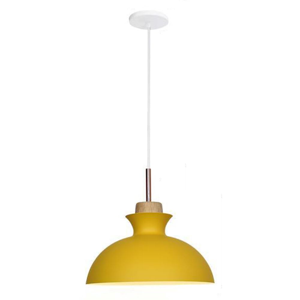 STVDEDG Macaron 11” Dome Pendant Light Nordic with Wood Hanging Lighting Fixtures Colorful Farmhouse Industrial Chandeliers Flush Mount Ceiling Chandelier Shade for Loft Coffee Kitchen Island