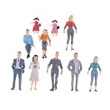 EPIGEIST 12 Piezas Figuras Pintadas para Maquetas de Trenes Modelos de Personas Escala Diseño Paisajístico y Escenarios Miniatura