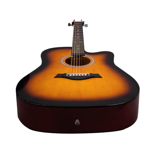 Image of JUAREZ JRZ41CLN-3TS-KIT 41 inch Cutaway Acoustic Guitar Kit Sunburst | Linden Body | Catalpa Neck | ABS Fingerboard & Bridge | Gloss Finish | Bag, Strap, Strings & Picks | Beginner