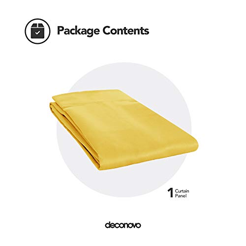 Image of Deconovo Blackout Curtain Darkening Panel for Bedroom or Living Room Grommet Thermal Insulated Lighting Reduce Drape, 52 x 63 Inch, Mellow Yellow