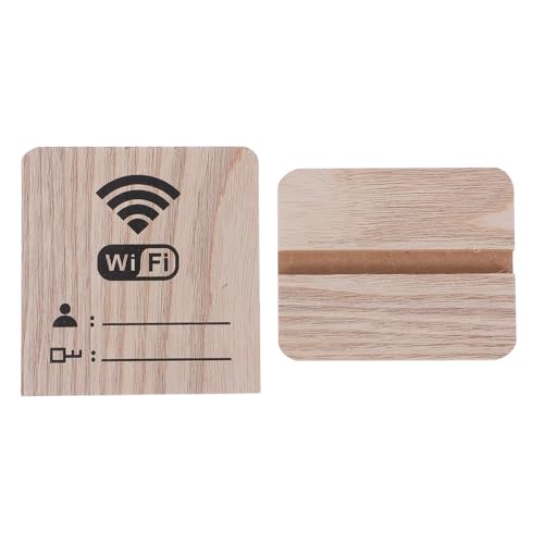 PRETYZOOM Letrero Wifi de Madera Resistente para Hogar y Negocio Tablero Elegante para Mostrar Contraseña Habitación de Invitados y Apartamento Esencial