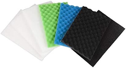 LTWHOME Value Pack of Large DIY Poly Coarse Fine Foam Filter Pads Set for Aquarium Pond(Pack of 7)