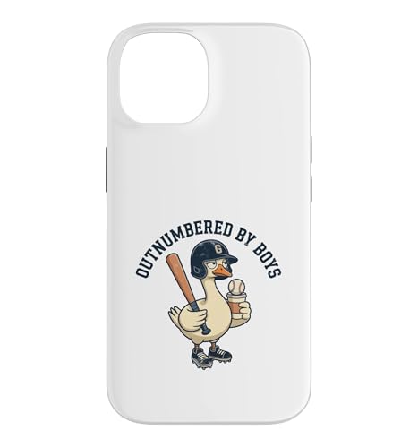 Outnumbered By Boys Mom Of Boys Baseball Mom Coffee Goose �X�}�z�P�[�X iPhone 14 �p