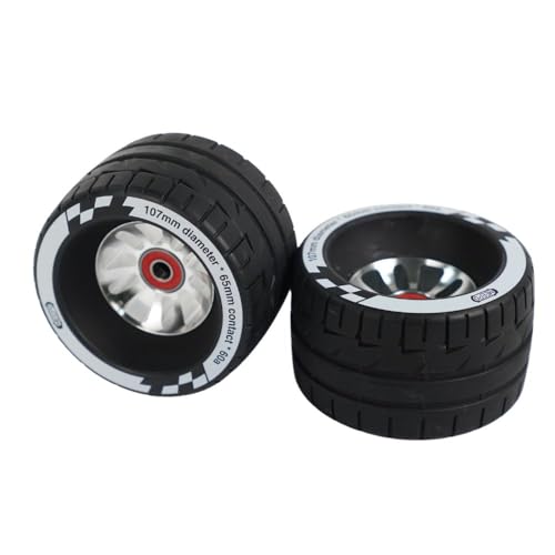 Meepo Cyclone 107s Rubber Wheels – Exclusive 107mm Comfort Grip Upgrade for MEEPO Electric Skateboard Longboard (Hub Motor Drive)