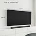 kwmobile Indoor 75" TV Cover – Television Dust Cover Screen Protector – TV Screen Dust Protection – Synthetic Fabric Black