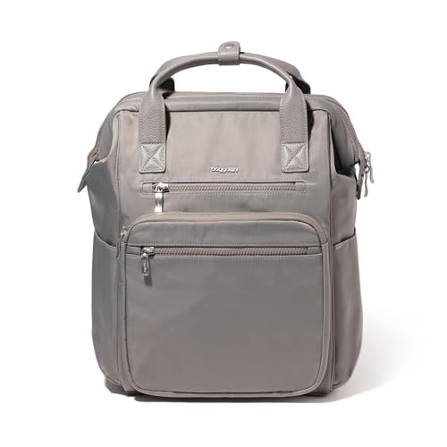 Image of Baggallini Chelsea Laptop Backpack, Steel Grey Twill