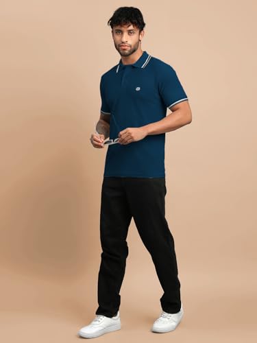 Image of Lux Nitro Men's Dry Fit Polo T-Shirt | Microfiber Sports Collar T-Shirt | Moisture Wicking, Breathable & Quick Dry | Stylish Casual & Gym Wear