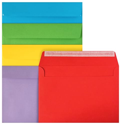 Netuno 20 farbige Umschläge Intensiv DIN C5 16,2 x 22,9 cm Set elegante Briefumschläge C5 Mix Briefkuverts für A5 Karten Briefhüllen bunt für Einladungen Geburtstag Hochzeit Grußkarten Postkarten