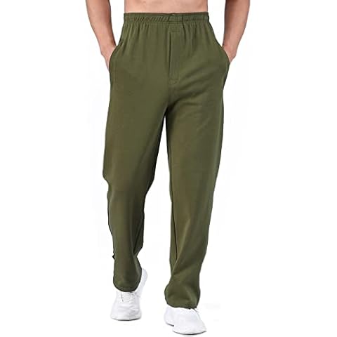 Zoulee Men's Thin Army Green Sweatpants Cover