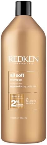 Redken All Soft Shampoo - Moisturizes & Hydrates Dry Hair, Softens & Adds Shine, With Argan Oil, Safe For Color-Treated Hair