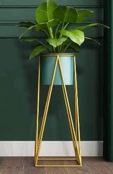 AMASS HANDICRAFS® Modern Metal Floor Flower Stands For Living Room Bedroom Display Plant Stand Tall Indoor Plant Stand With Planter Pot Pack Of 1 (Blue) (B0BWW38WJN) Amazon Price History, Amazon Price Tracker
