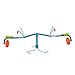 TP Toys Spiro Spin Teeter Totter - Bounces and Spins 360 Degrees, Blue/Green