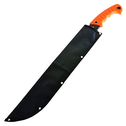 MACHETE PROFESSIONALE BLACK BLADE 63 CM - PUNTA SEGHETTATA TAGLIO RAMI POTATURA, Nero