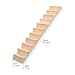ibasenice Dolls House Stairs Miniature, Wooden Stairs Model 1:12 Scale Steps Ladder Model Dollhouse Furniture Photo Props for DIY Mini House Accessories