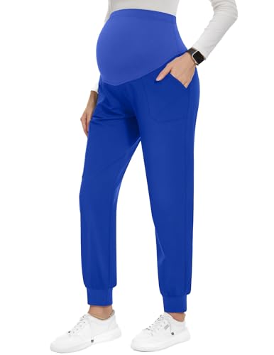 Image of PACBREEZE Women's Maternity Scrubs with 6 Pockets, Workwear Maternity Jogger Scrubs Pregnancy Pants, S-XXL