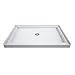 DreamLine SlimLine 36 in. D x 48 in. W x 2 3/4 in. H Center Drain Single Threshold Shower Base in White