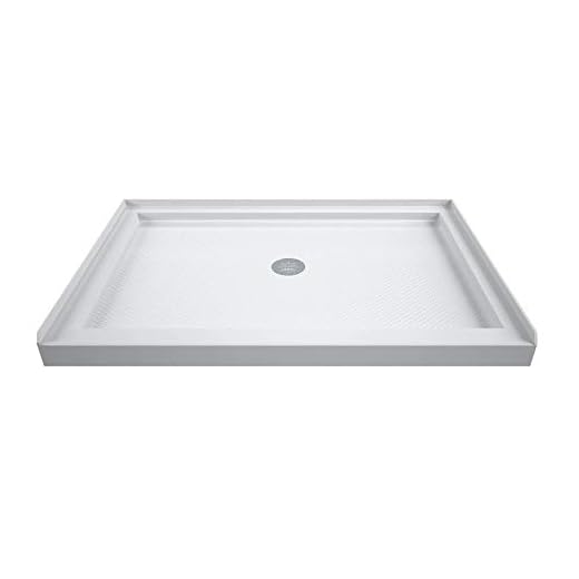 DreamLine SlimLine Single Threshold Shower Base in White | DLT-1136480