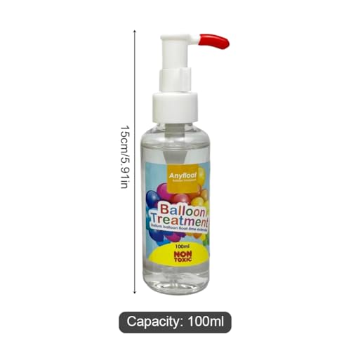 Ballongel, 100 ml Heliumballon Schutzflüssigkeit, flüssige Lösung für Latexballons, hält Helium länger, umweltfreundliche Ballons Schutzflüssigkeit mit Pumpe, mit Pumpenkopf