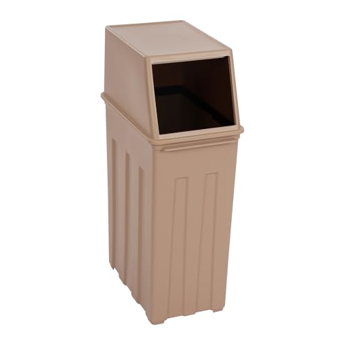 Caneca De Basura Rectangular De 30 Litros Café Claro miniatura 4