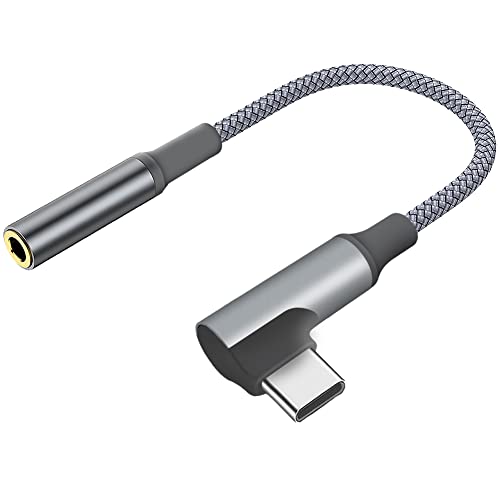 LEIZHAN「TYPE-C to 3.5mm」イヤホンジャックアダプタ USB-C&3.5mmオーディオアダプタ 変換 Aux usb-cイヤホンアダプタ 柔軟性 広互換性 電話/音量調節/音楽対応 Pixel 4/3/2/XL対応 Samsung Ga