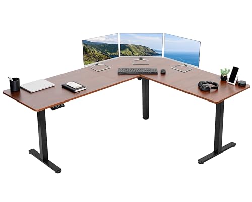 VIVO Corner Standing Desk, 75 x 63 inch Reversible L-Shaped