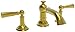 Newport Brass 2430/03N Double Handle Widespread Bathroom Faucet with Metal Lever Handles and 4-1/2" Spo, Polished Brass Uncoated