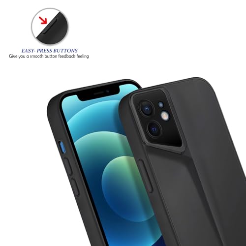 Image of Amazon Brand - Solimo Ultra-Thin Blade Runner Series Matte Finished Camera Protection Soft Back Cover for Apple iPhone 12 - Black