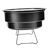GRADENEVE Tragbarer Edelstahl Bbq Grill Rund Outdoor Holzkohlegrill Kompakt...