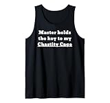 Master holds the key to my Chastity Cage Tank Top