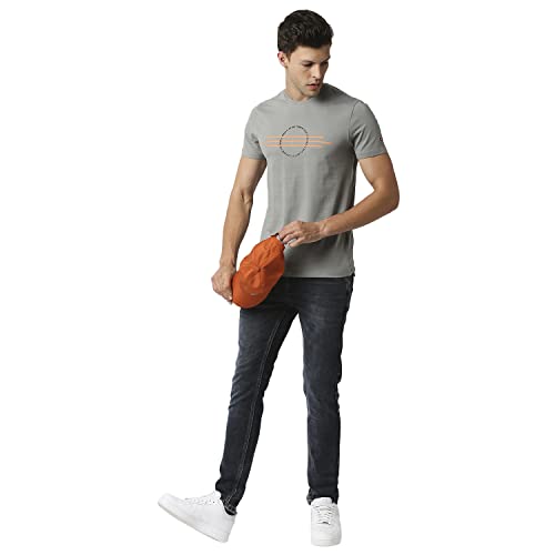 Image of Being Human Grey Regular Fit Men's Short Sleeves T-Shirt Clothing