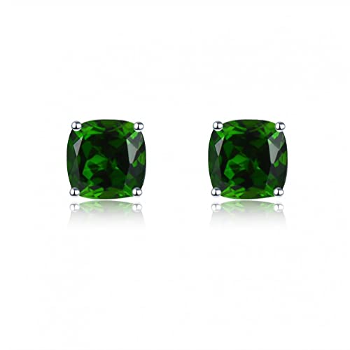 Boucles d'oreilles diopside vert rond 5.0mm bijoux pierres précieuses