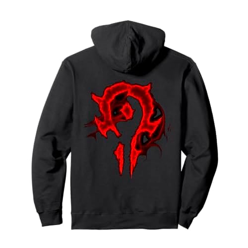 Warcraft + Logo Horde gesättigt Pullover Hoodie