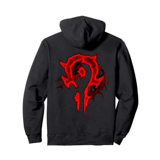 Warcraft + Logo Horde gesättigt Pullover Hoodie